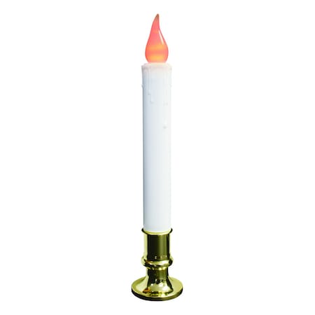 Celebrations Celebrations LED Golden/White Flickering Candle 9 in. 24331-71
